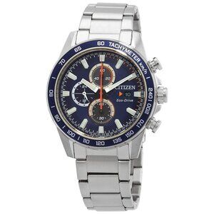 NWT Authentic Citizen Chronograph Blue Dial Men's Watch